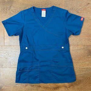 Dickies Caribbean Blue Scrub Top